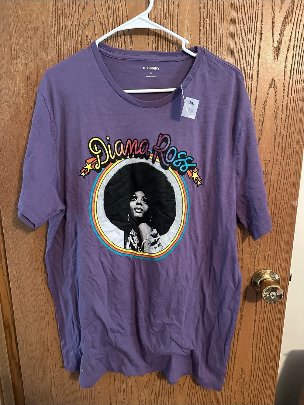 Old Navy Purple Crew Neck Graphic Tee